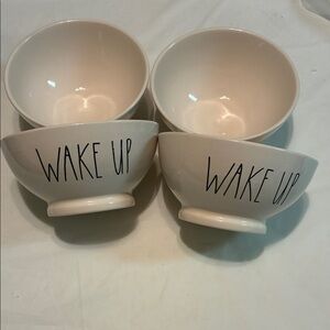 4 RAE DUNN Wake Up Bowls